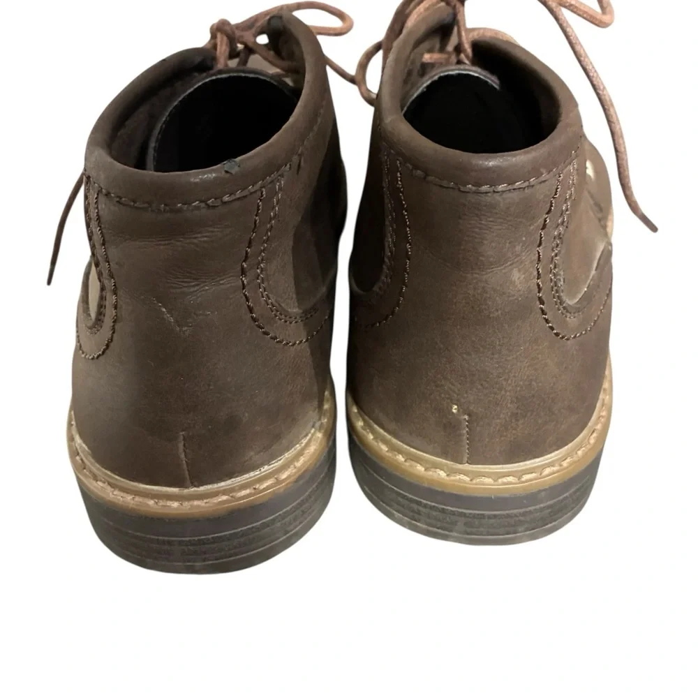 Varese Men'ds Classic Brown Leather Chukka Boots 10.5